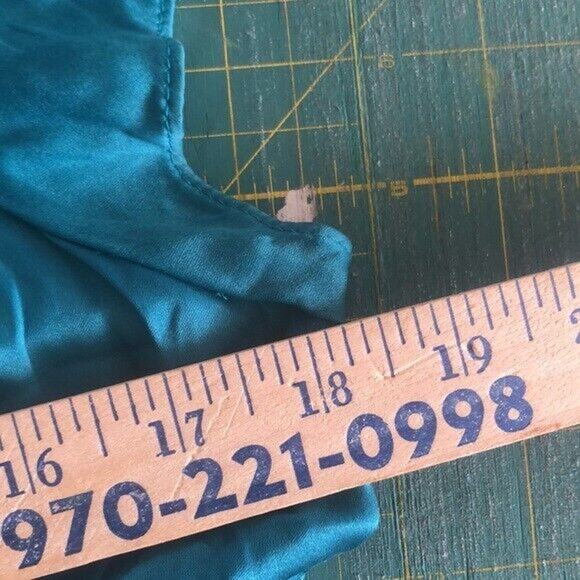 Vtg EXPRESS sz M SILK Blend TOP Tie Belt Short Sleeve Gathered Neckline Babydoll - Picture 5 of 7